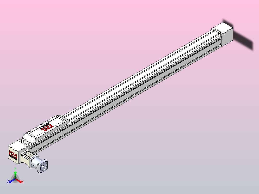 伺服电机集成皮带传动直线执行器TPA-OCB-80-140-L1150-DR-J60-N3主视图