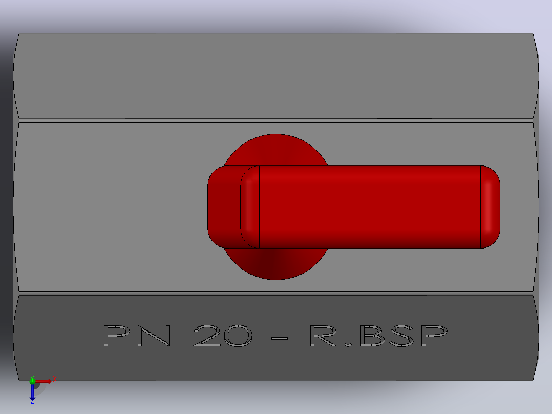 PN-20 - DN.3-4 -微型球阀小球阀俯视图