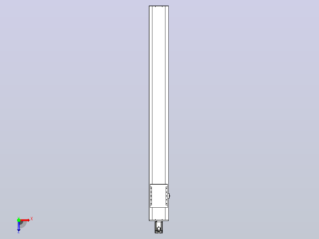 滚珠丝杠直线轴带导轨全封闭TPA-HCR-202D-2510C-L1800-M-C-P75-N3俯视图