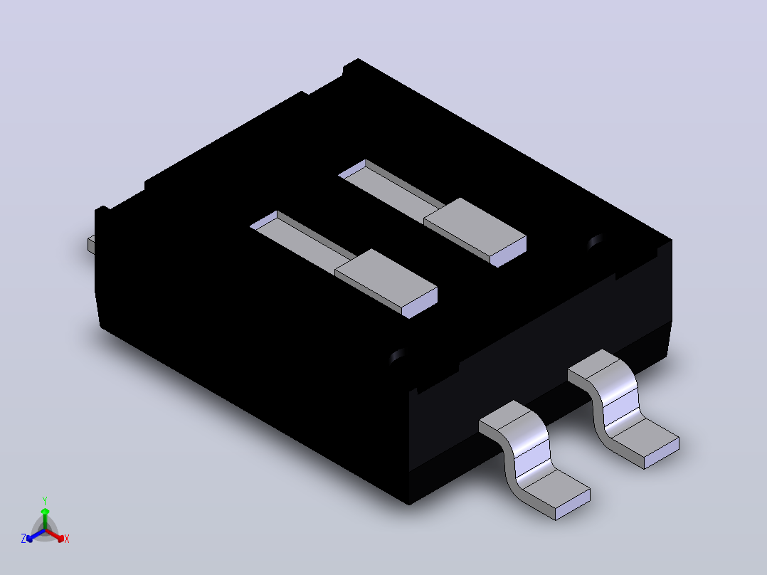 DIP开关半距SMD x2正等轴测图