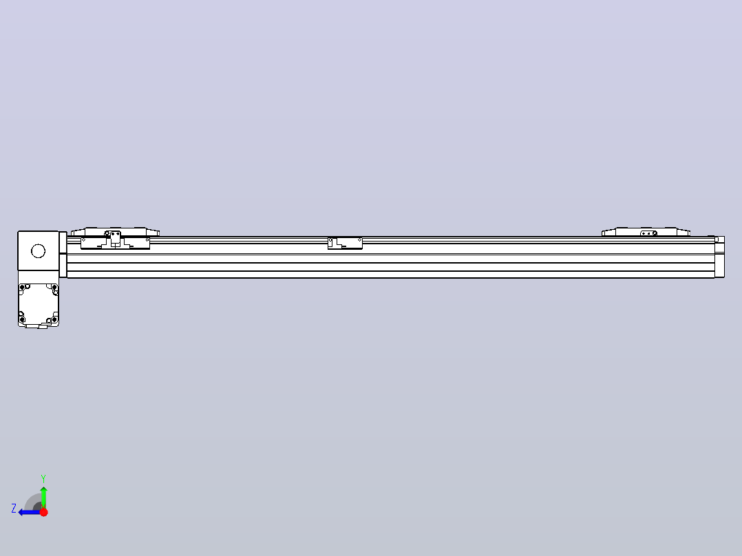皮带直线轴双滑块型TPA-GCBS-80-P60-L325-LP-M20-N3右视图