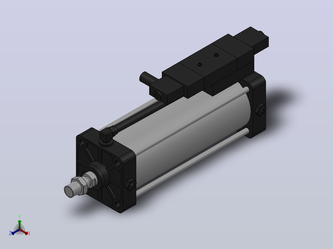 10A-5(V)系列带阀气缸(带阀型自己保持式)[10A-5(V) (Ⅱ) SD 125 B 300 A 5]主视图
