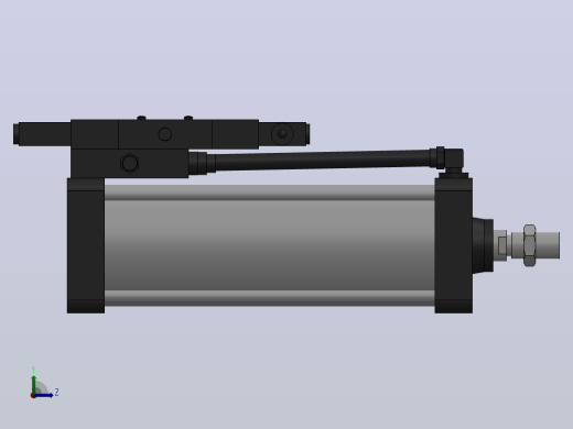 10A-5(V)系列带阀气缸(带阀型自己保持式)[10A-5(V) (Ⅱ) SD 125 B 300 A 5]左视缩略图