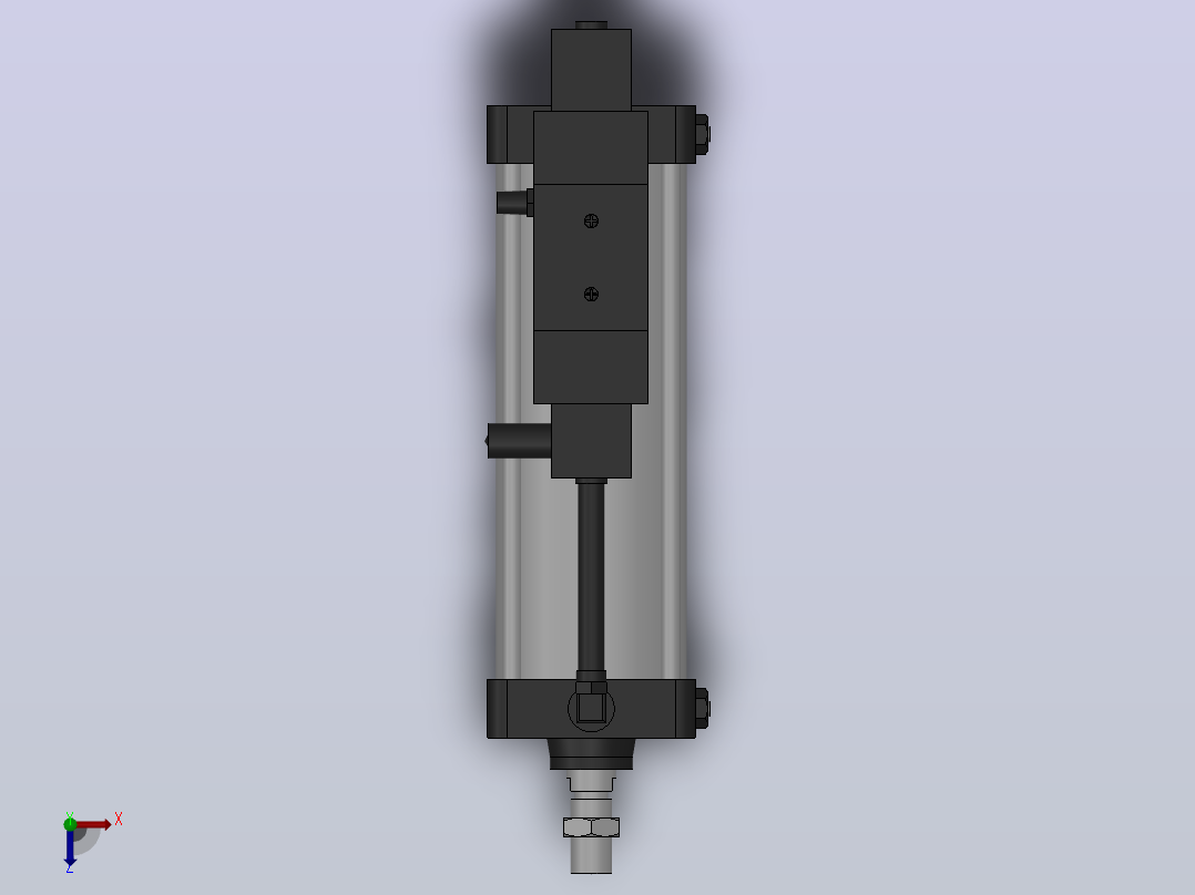 10A-5(V)系列带阀气缸(带阀型自己保持式)[10A-5(V) (Ⅱ) SD 125 B 300 A 5]俯视图