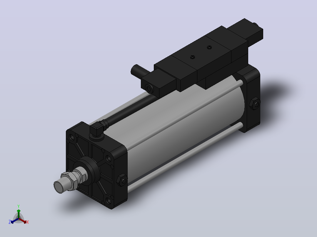 10A-5(V)系列带阀气缸(带阀型自己保持式)[10A-5(V) (Ⅱ) SD 125 B 300 A 5]正等轴测图