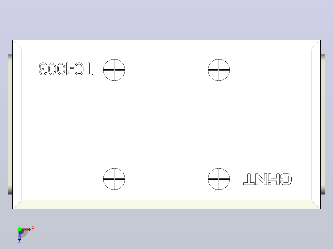 TC-1003接线端子三维模型202012俯视图
