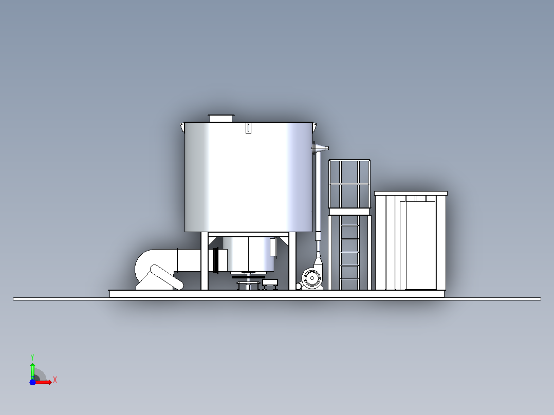 蓄热式热氧化（RTO）系统的概念建模 - 2前视图
