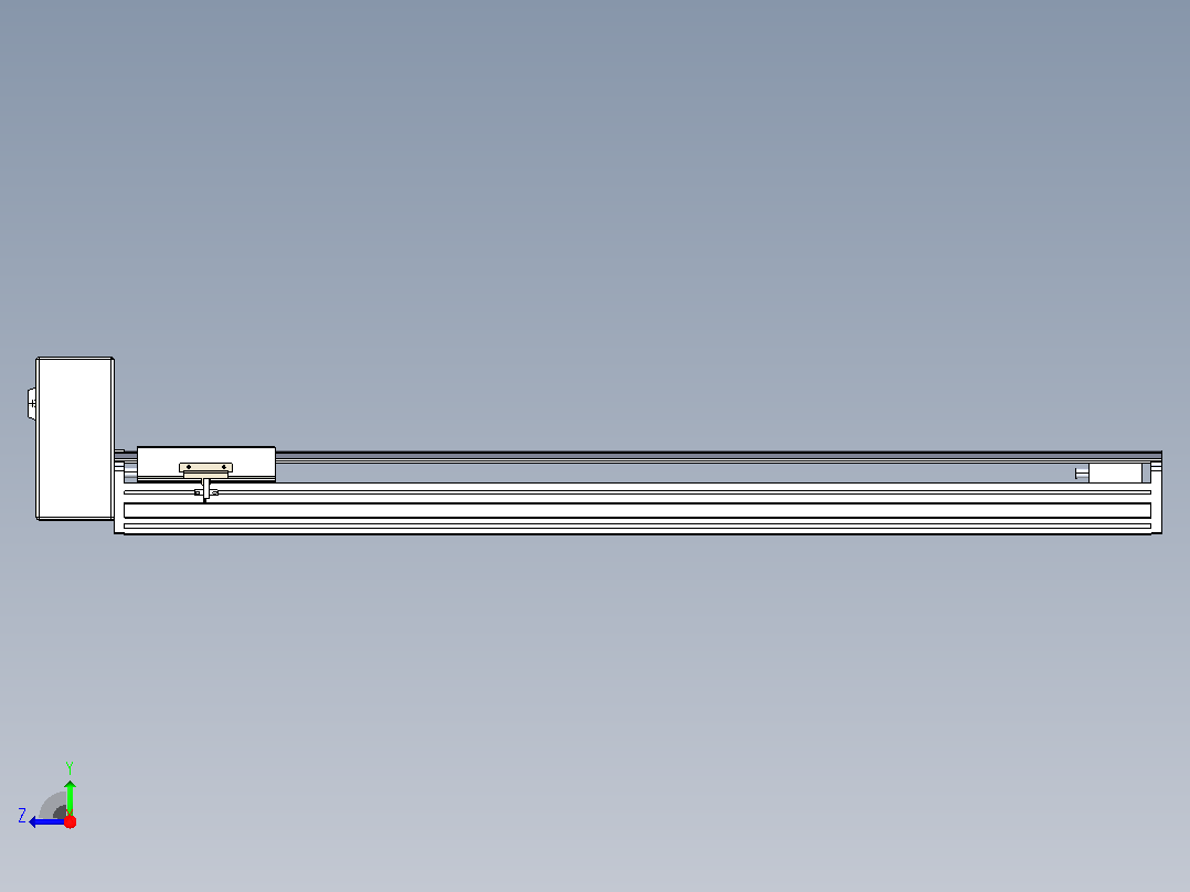 皮带直线轴半封闭可选导轨TPA-HNB-175D-140-L900-RU-Y-P75-N3右视图