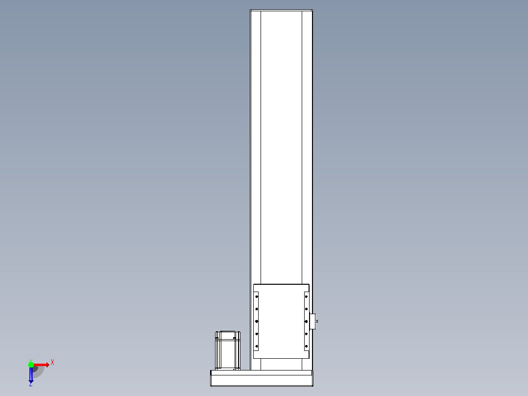 滚珠丝杠直线轴带导轨全封闭TPA-HCR-202D-2510C-L850-ML-C-P75-N3俯视图