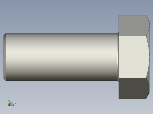GB-T5781-2000 C级全螺纹六角头螺栓左视缩略图