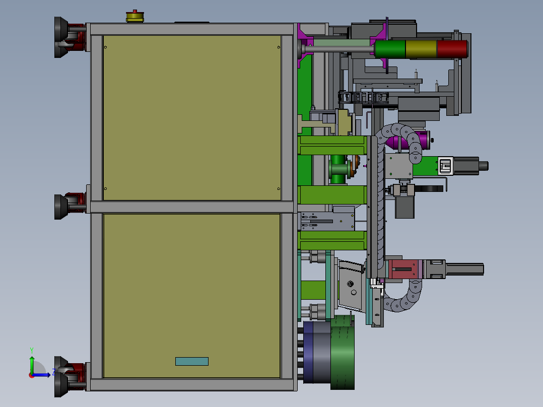 ZDH-DIANJ-001 苹果手机螺母点胶机左视图