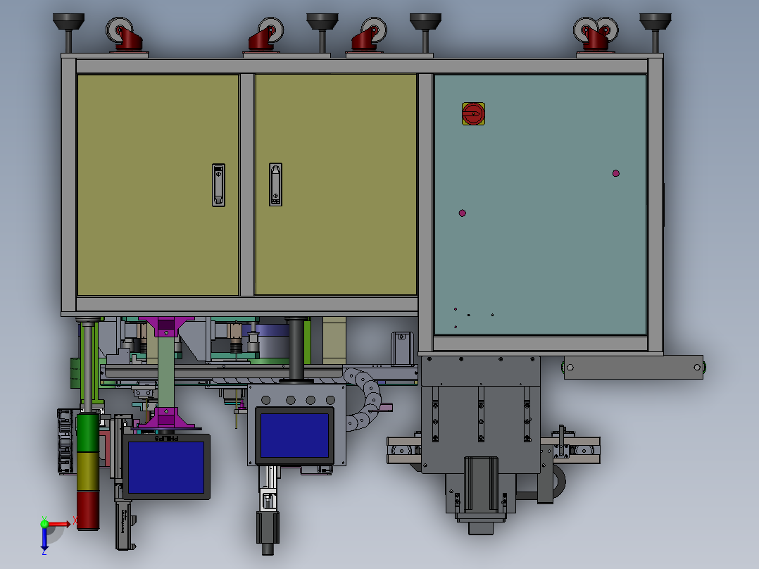 ZDH-DIANJ-001 苹果手机螺母点胶机俯视图
