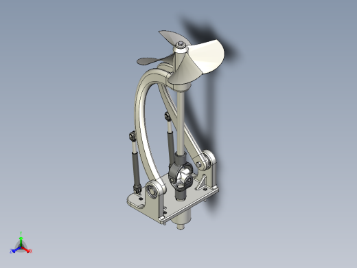 船舶推进机构3D图纸 艉机三维建模 STEP格式