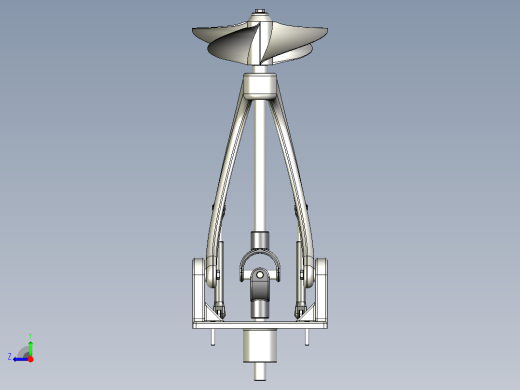 船舶推进机构3D图纸 艉机三维建模 STEP格式右视缩略图