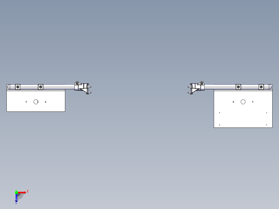 卡车后板俯视图