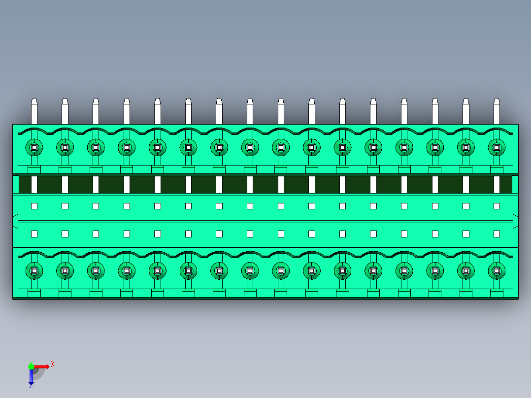 DEGSON 2EDG 系列 5.0mm 可插拔接线端子组-2EDGRH-5.0-32P-14-00AH俯视图