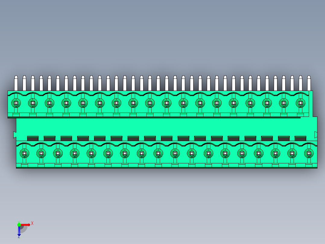 DEGSON 2EDG 系列 5.0mm 可插拔接线端子组-2EDGRT-5.0-36P-14-00AH俯视图
