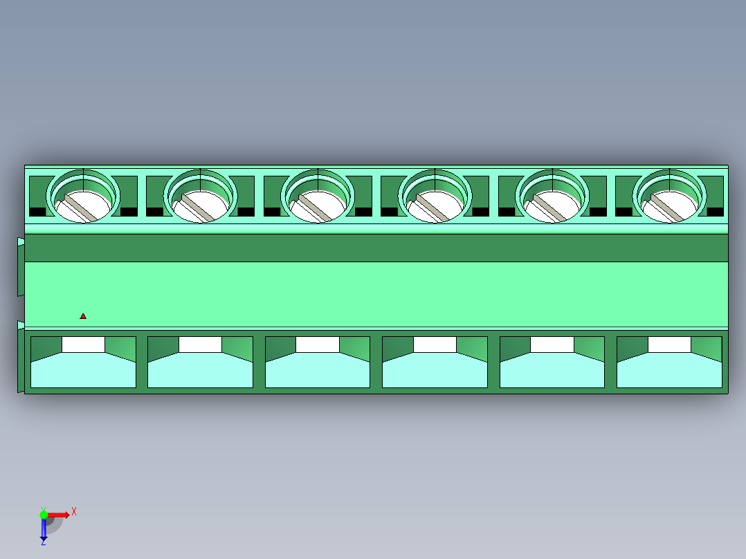 DEGSON DG636 系列 6.357.629.52mm 接线端子-DG636S-9.52-06P-14-00AH俯视图