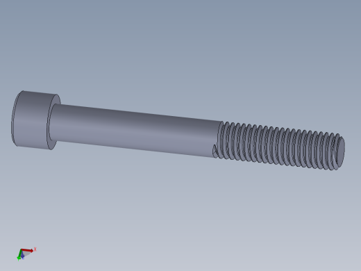 粗螺纹 SHCS 螺钉-SHCS 0.5.x13x4.SLDPRT