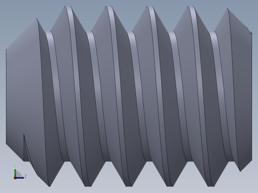 UNC 平头紧定螺钉-UNC SET SCREW 6-32 x0.187.SLDPRT左视缩略图