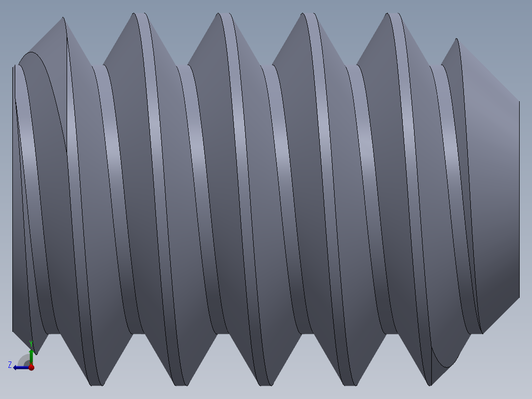 UNC 平头紧定螺钉-UNC SET SCREW 6-32 x0.187.SLDPRT右视图