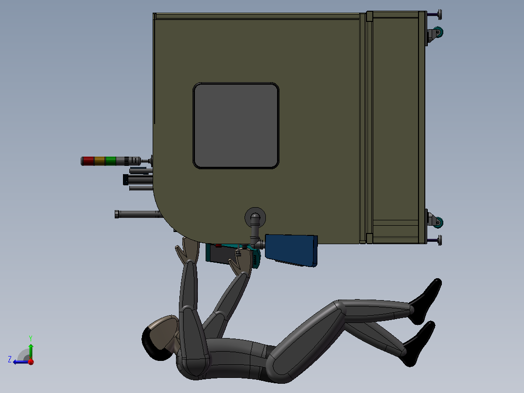 人操作全自动点胶设备右视图