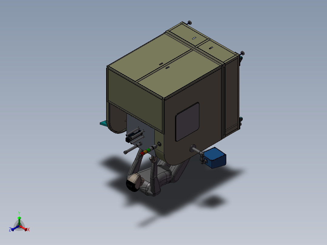 人操作全自动点胶设备正等轴测图