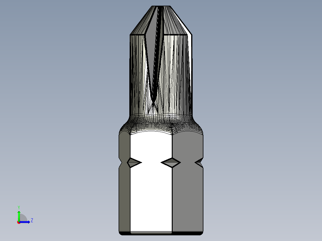 Sechskantbit 挂脖 六角起子头固定器左视图