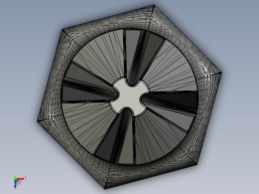 Sechskantbit 挂脖 六角起子头固定器俯视图