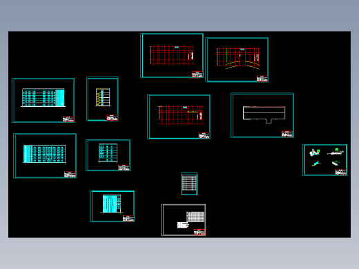 【6层】5810平米钢框架结构办公楼毕业设计（含计算书，建筑结构图）