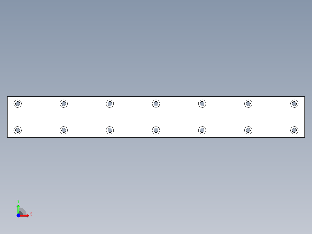 铜排上 无氧铜(TU1)前视图