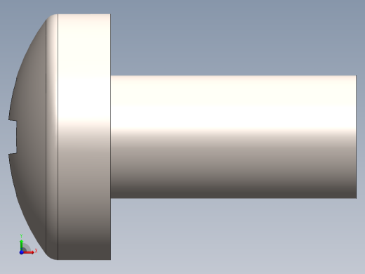 螺丝 M2.5 十字盘头-M2.5 x 5 Screw head.SLDPRT前视缩略图