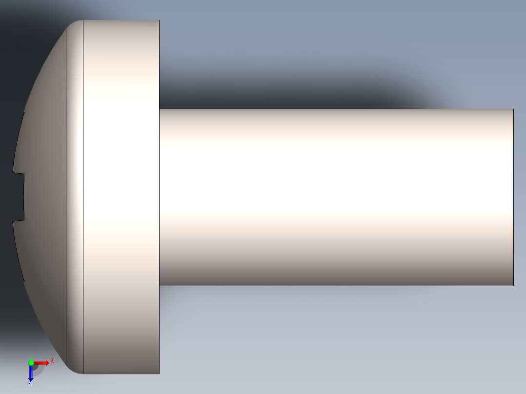 螺丝 M2.5 十字盘头-M2.5 x 5 Screw head.SLDPRT俯视图