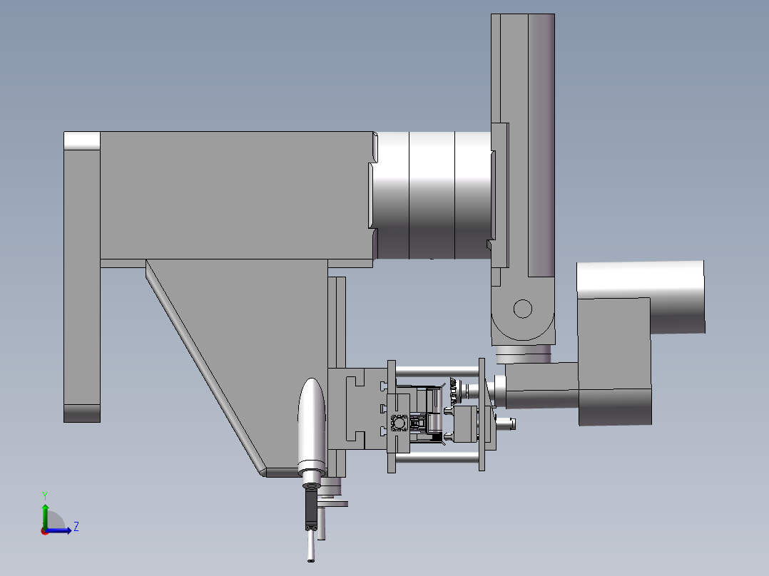 自动送料加工设备左视图