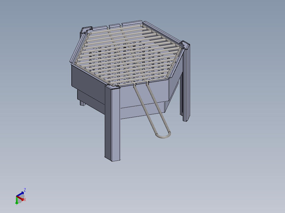 烧烤架正等轴测图