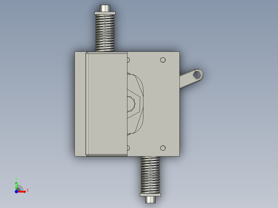 自动集装箱锁前视图