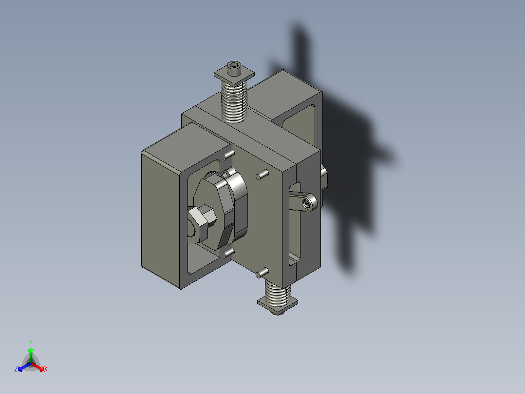 自动集装箱锁正等轴测图