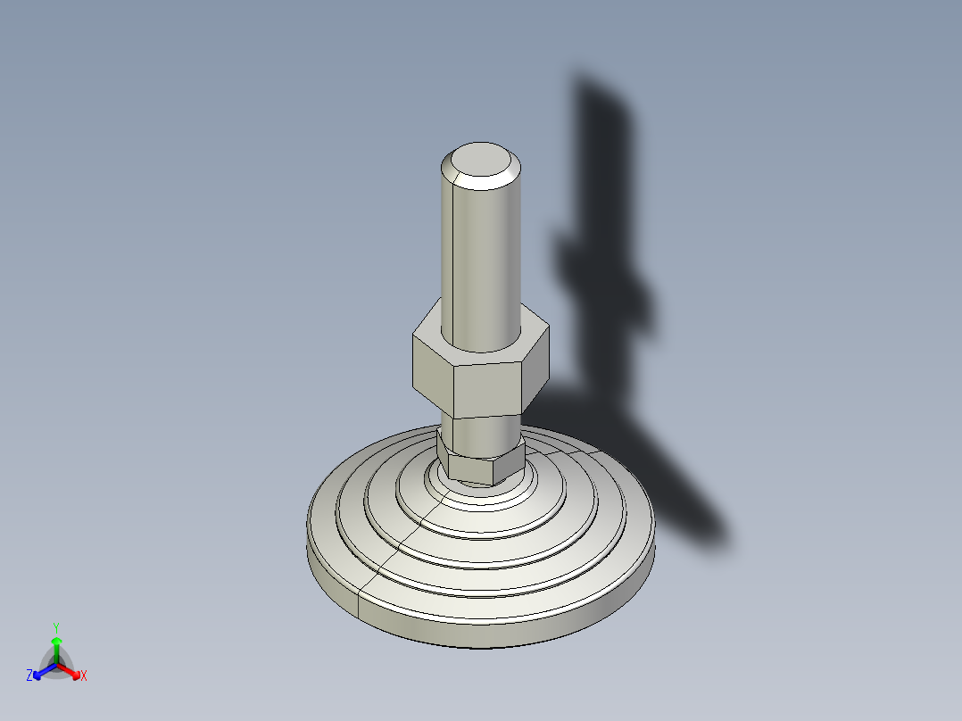 水平調整腳座(SUS製)LVA70-SUS-3D多系列多零件图纸模型正等轴测图