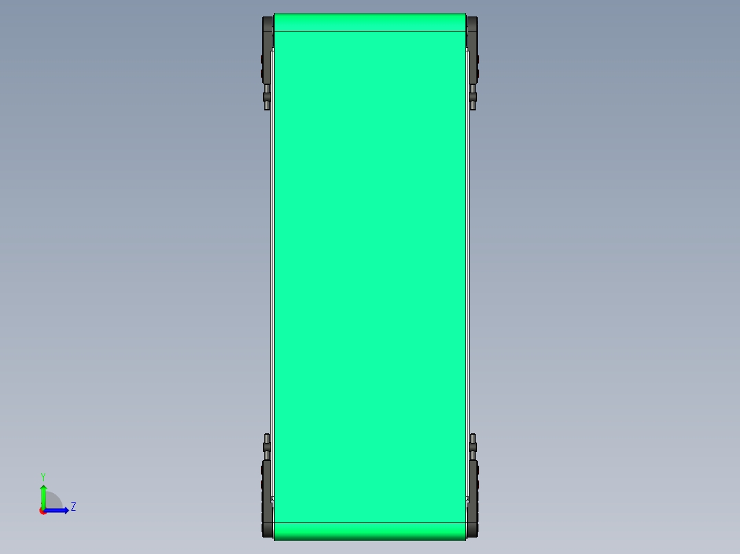 LE-XC4545-电动滚筒驱动皮带线左视图