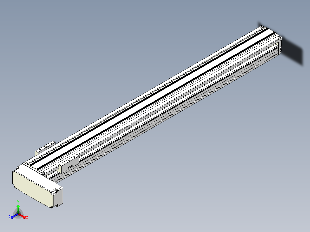 TPA-KNR-86E-1610C-L850A1-ML-BJ60-N3线性模块铝制底座正等轴测图