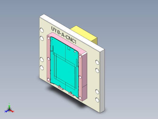 UY8-A-笔记本CNC工装夹具三维模型CNC1-0902正等轴测缩略图