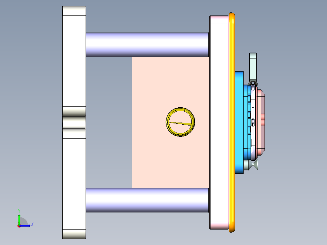 ZX550笔记本CNC工装夹具三维模型-CNC9-0527citie 左视图