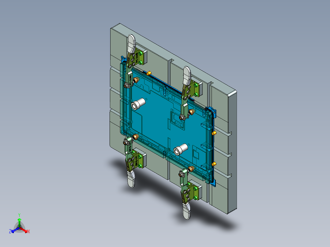 笔记本外壳内长宽检具三维模型加CAD