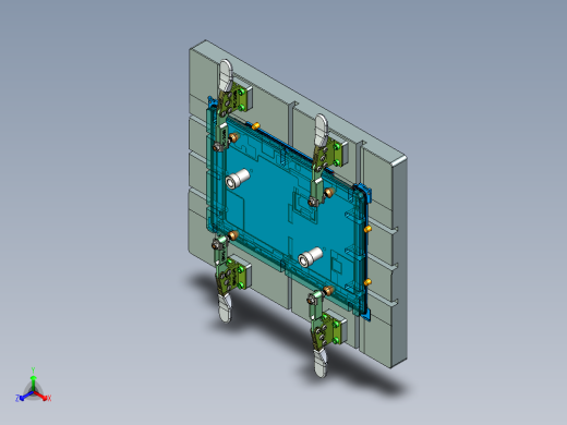 笔记本外壳内长宽检具三维模型加CAD