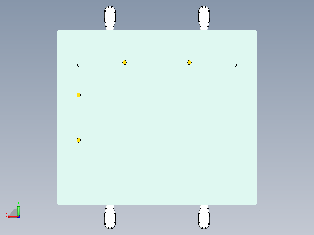 笔记本外壳内长宽检具三维模型加CAD后视图