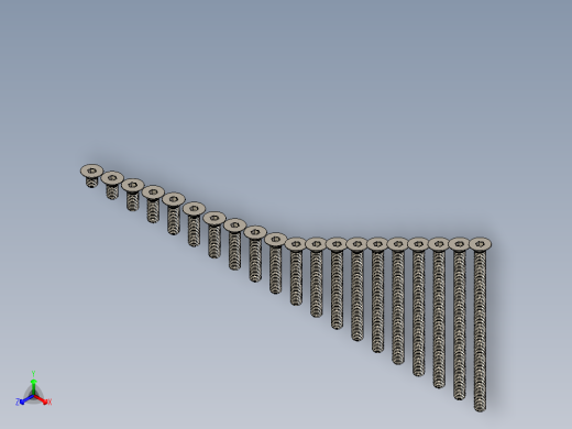 M4系列沉头内六角螺钉