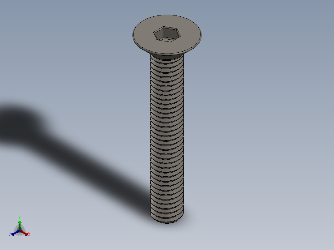 Screw_ISO_10642_M3x20_A2.SLDPRT正等轴测图