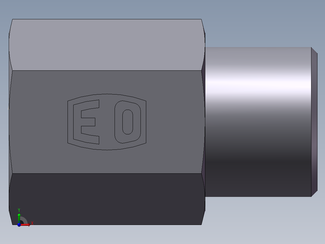 直通内螺纹接头、5DB-16-04前视图