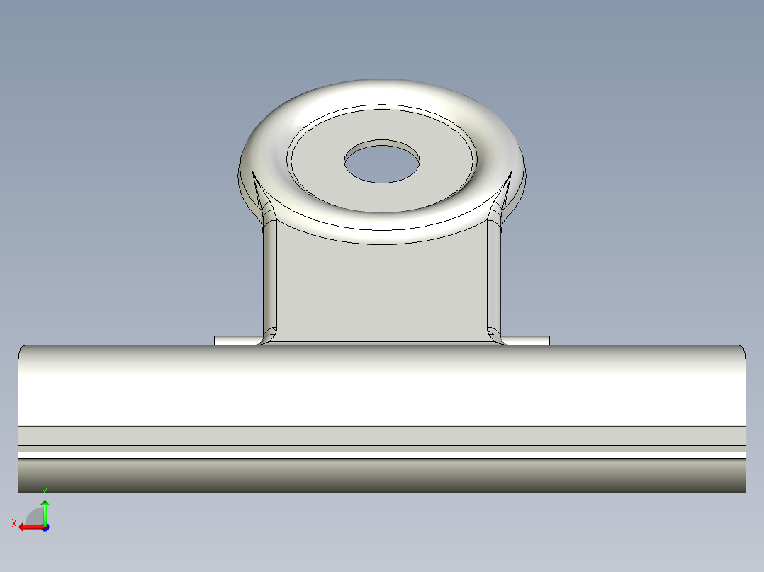 51毫米宽金属斗牛犬夹后视图