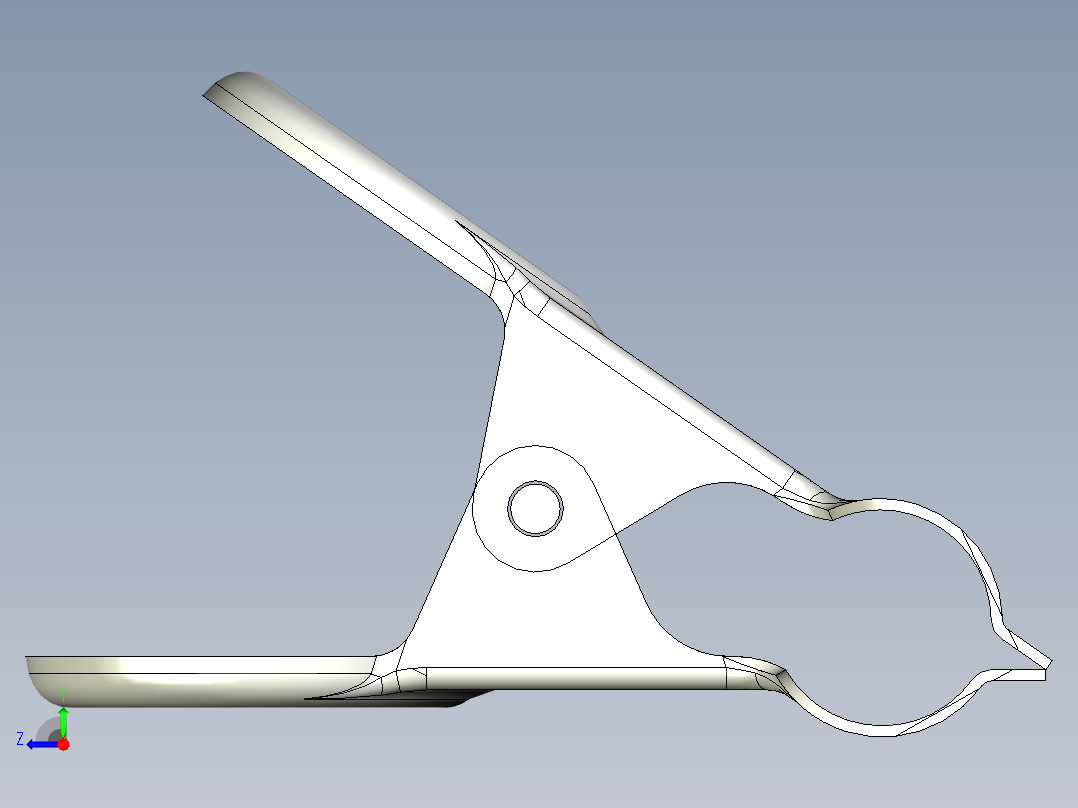 51毫米宽金属斗牛犬夹右视图